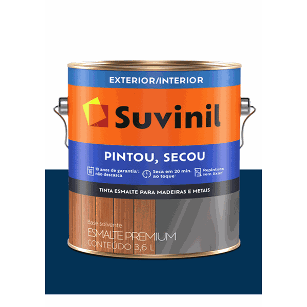 SUVINIL ESMALTE PINTOU SECOU AZUL DEL REY 3,6L