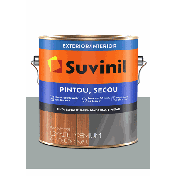 SUVINIL ESMALTE PINTOU SECOU CINZA MÉDIO 3,6L