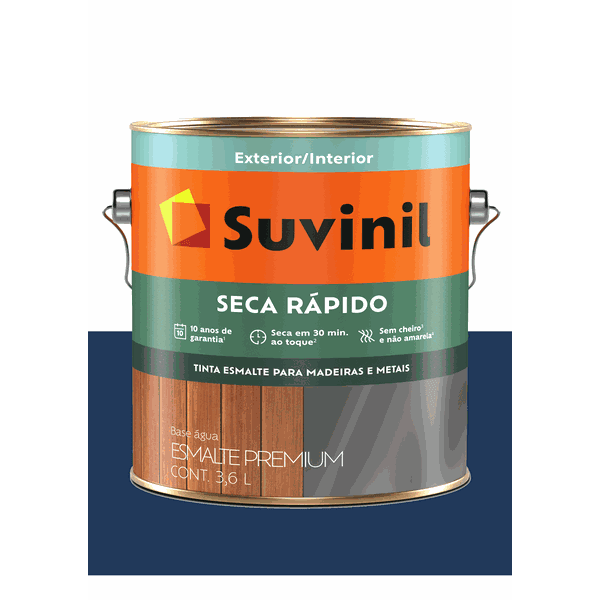 SUVINIL ESMALTE SECA RÁPIDO BRILHANTE AZUL 3,6L