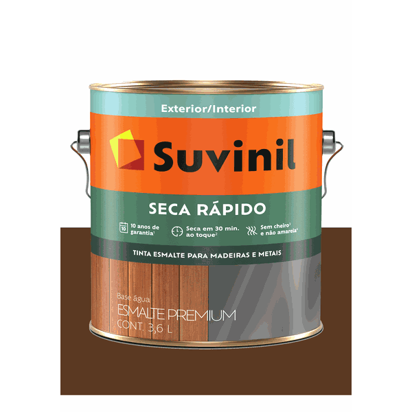 SUVINIL ESMALTE SECA RÁPIDO BRILHANTE TABACO 3,6L