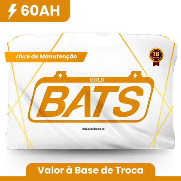 Bateria Bats Gold 60AH | 18 Meses de Garantia | São Paulo