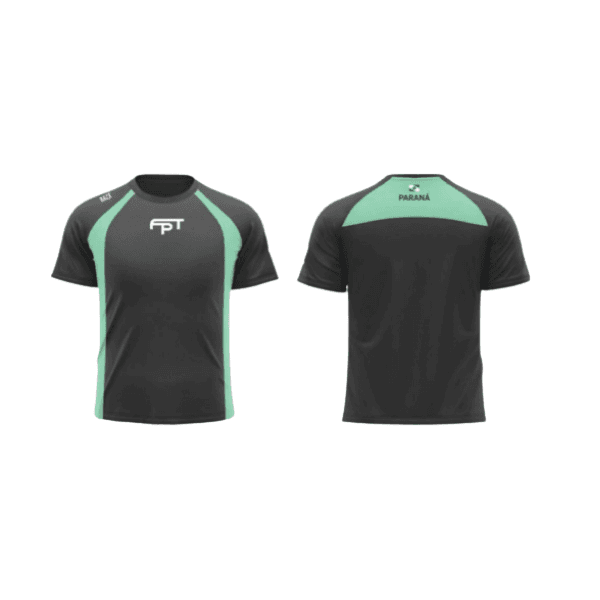 Camiseta Tennis Copa das Fed. Masculino - Chumbo/ Verde