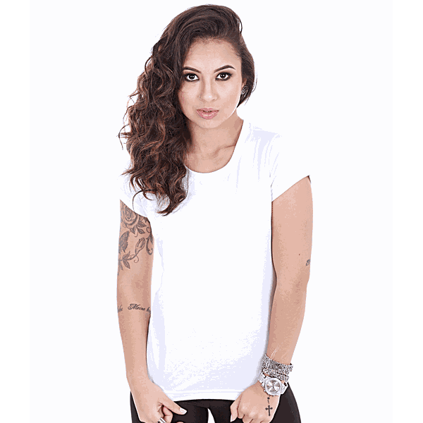 Camiseta Básica Baby Look Feminina Lisa Team Six 