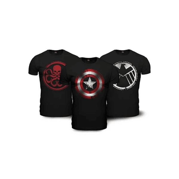 Kit 3 Camisetas Masculinas Avengers
