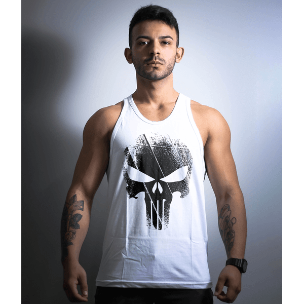 Camiseta Regata Punisher Branco 