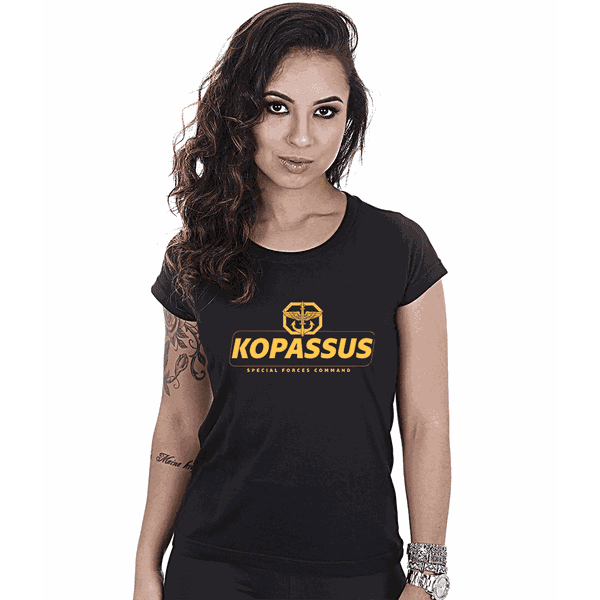 Camiseta Baby Look Militar KOPASSUS Secret Box 