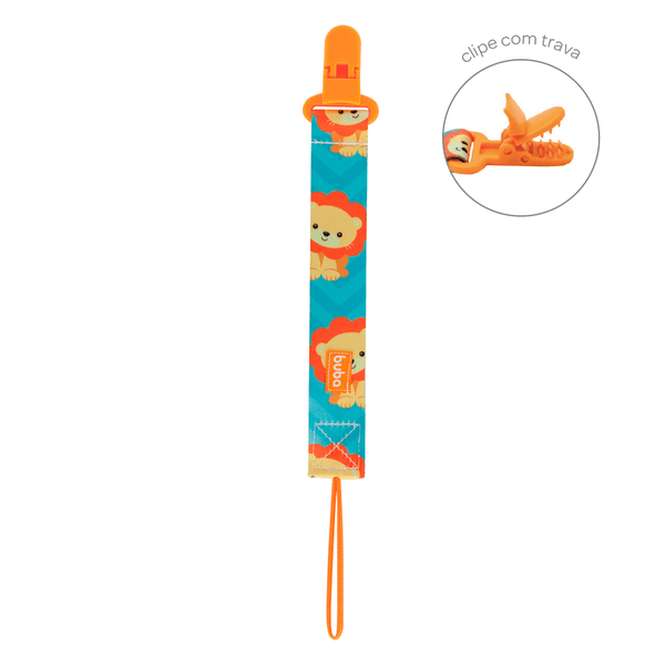 PRENDEDOR DE CHUPETA ANIMAL FUN LEAO