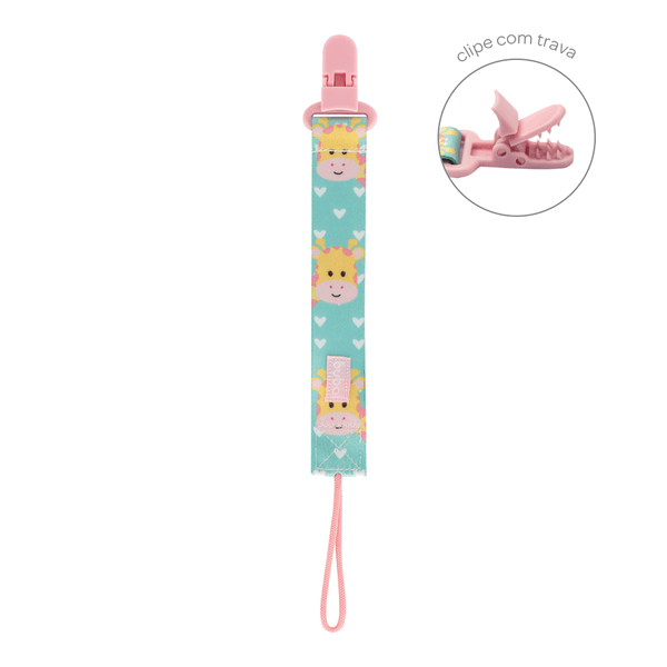 PRENDEDOR DE CHUPETA ANIMAL FUN GIRAFA