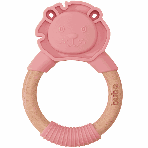 MORDEDOR LEAO EM SILICONE ROSA