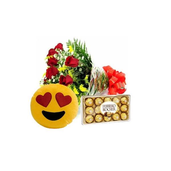 Kit Com Buque Apaixonado e Ferrero