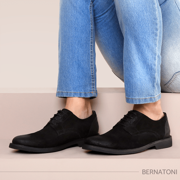 Sapato Derby Sapato De CamurÃ§a Preto Sapato Derby Boston Preto