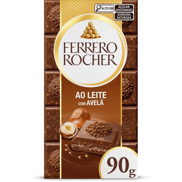 Barra Ferrero Rocher Ao Leite 90g