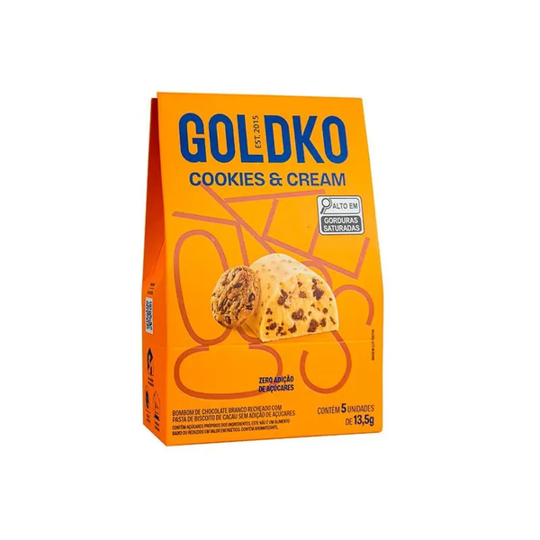 Goldko Caixa Bombom Cookies e Cream 67,5g