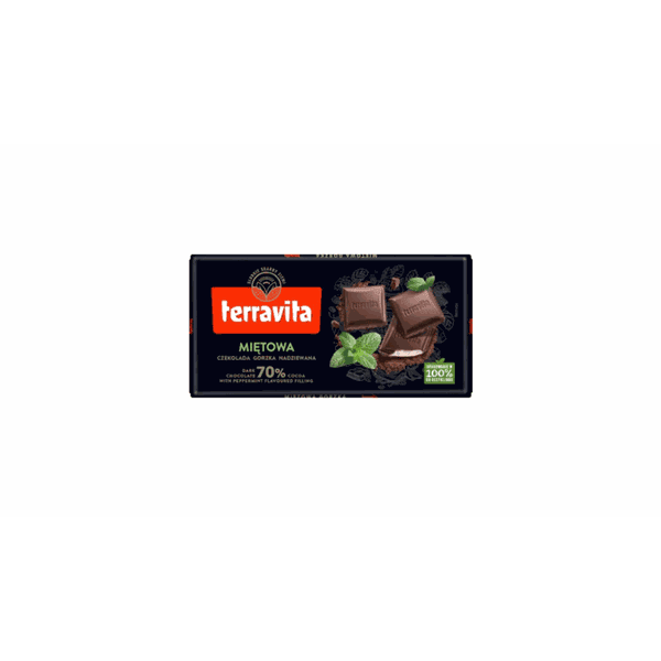 Chocolate Barra Terravita 70% Amargo Menta 95g