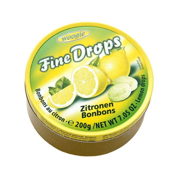 Bala Lata Fine Drops Limão 200g