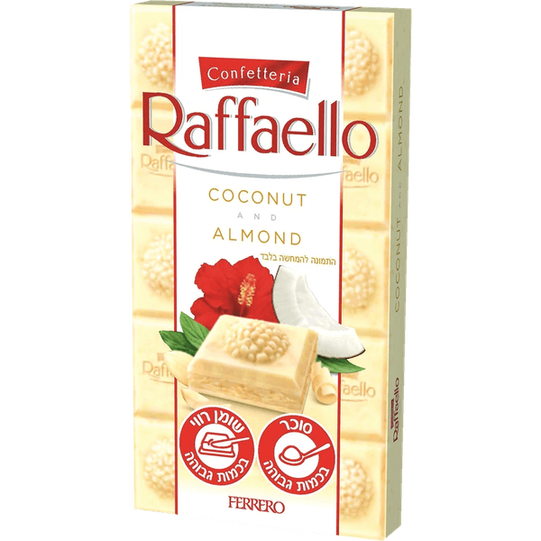 CHOCOLATE BARRA RAFAELLO BRANCO COM COCO 90GR