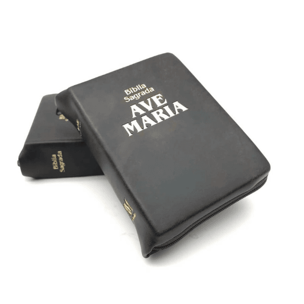 Bíblia Ave Maria - Zíper BOLSO Marrom 
