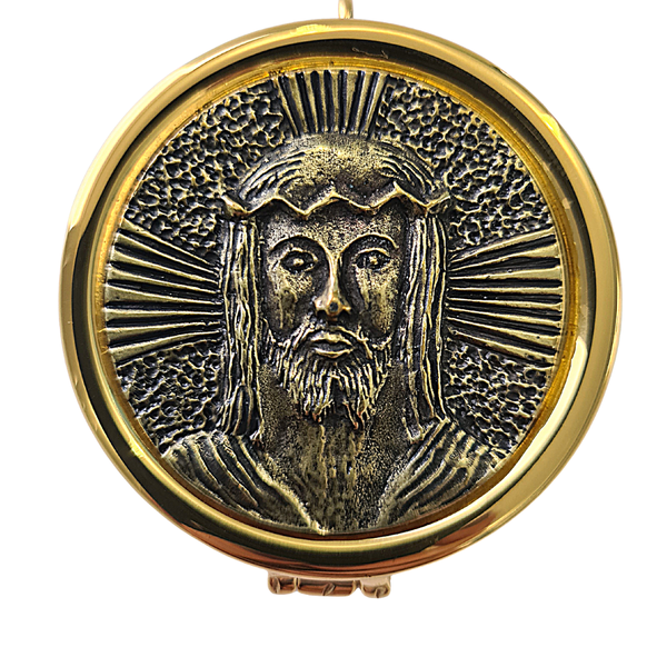 Teca Face de Cristo Dourada - 5,5 cm