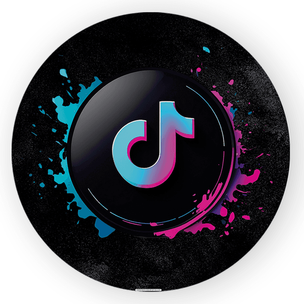 Capa Painel Redondo Decoração para Festa Tema Tik Tok - 0058