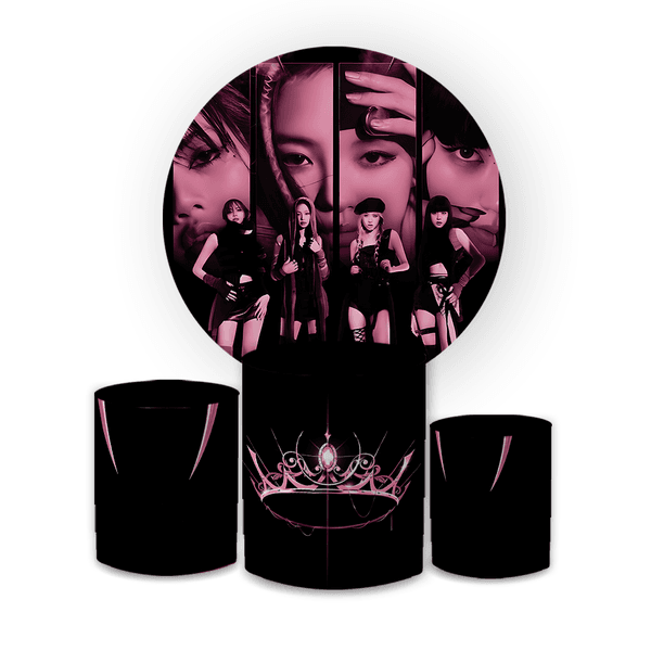 Kit Capas Painel + Cilindros BlackPink Decoração Grupo Kpop