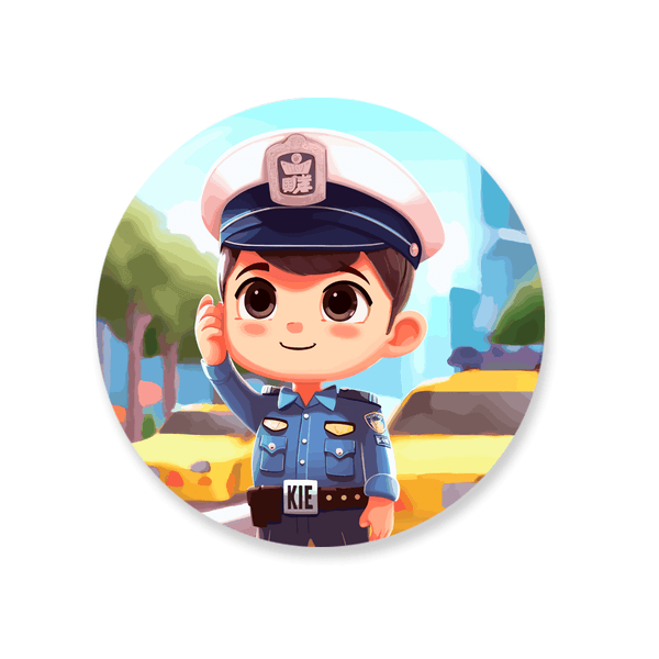 Capa Painel Redondo Polícia Desenho