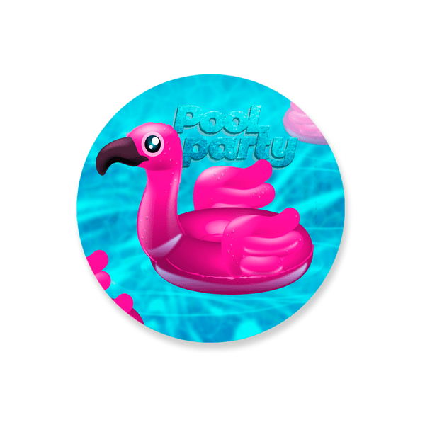Capa Painel Redondo Pool Party Rosa
