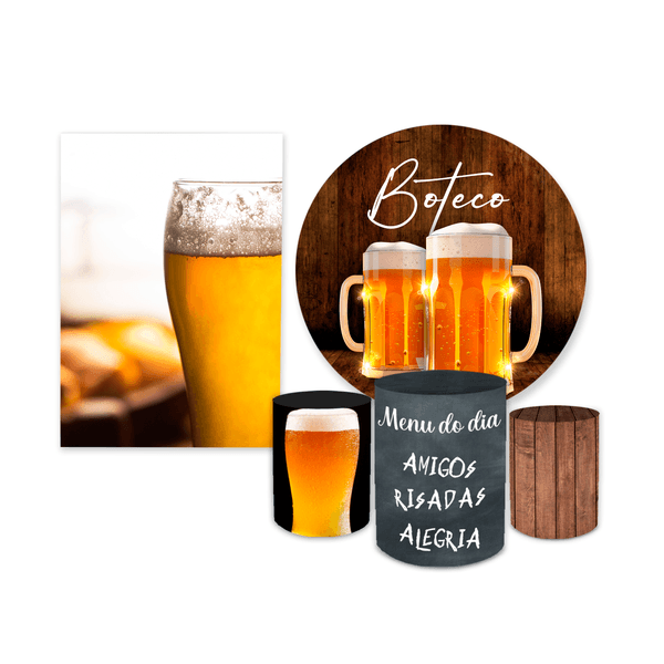 Kit Casadinho Capa Painel + Trio Capa Cilindros Boteco