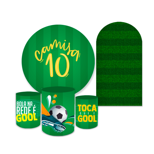 Kit Capa Painel + Trio Cilindros Kit Romano Futebol Camisa 10