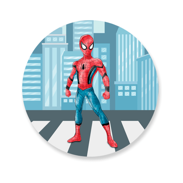 Capa Painel Redondo Homem Aranha Azul