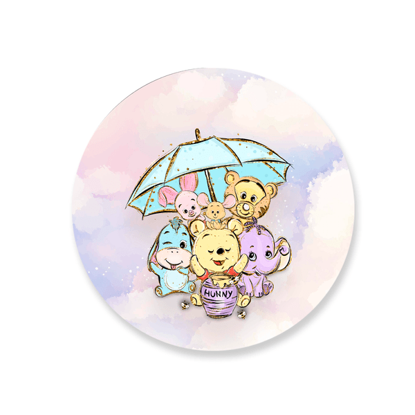 Capa Painel Redondo Ursinho Pooh
