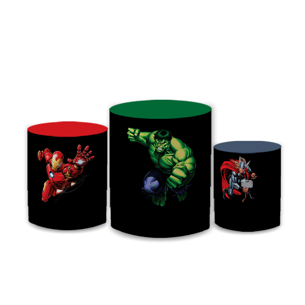 Capas Trio Cilindro Decorativo Vingadores