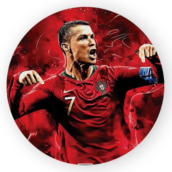Painel Redondo Decorativo Cristiano Ronaldo