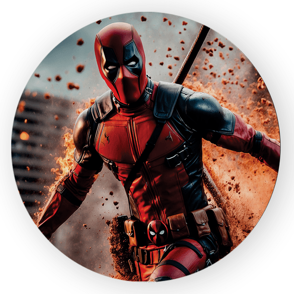 Capa Painel Redondo Deadpool