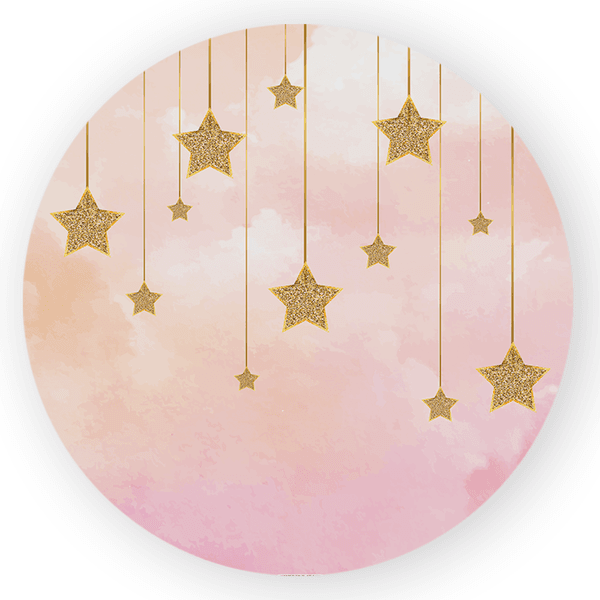 Painel Redondo Decoração Estrelas
