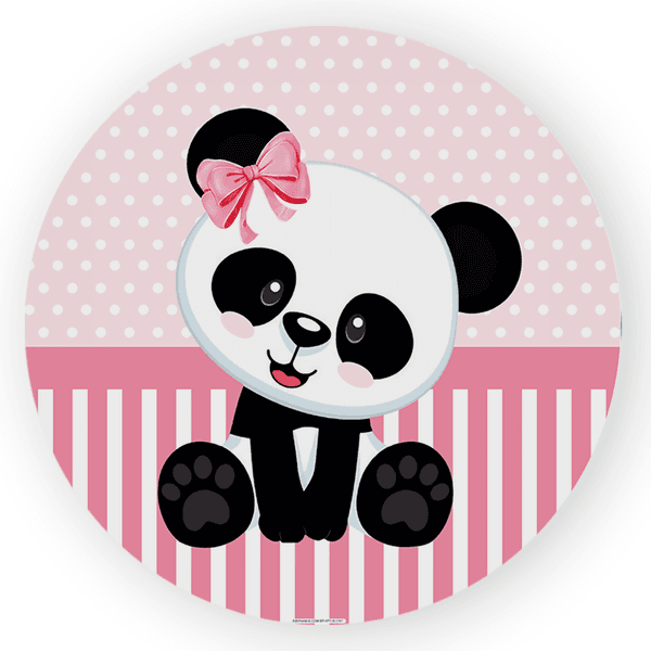Painel Redondo Decorativo Panda