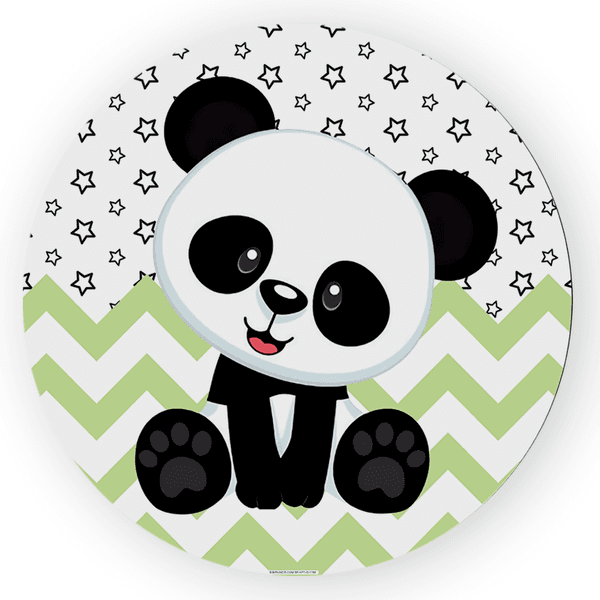 Painel Redondo Decorativo Panda