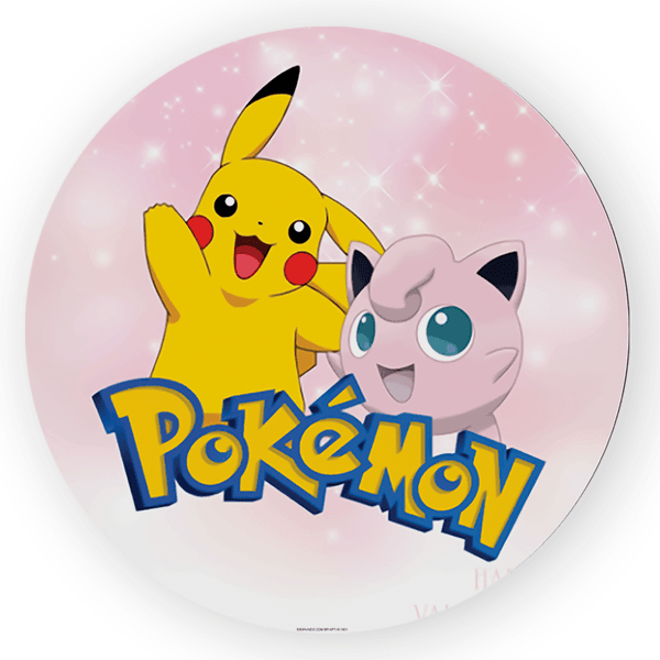 Painel Redondo Decorativo Pokemon