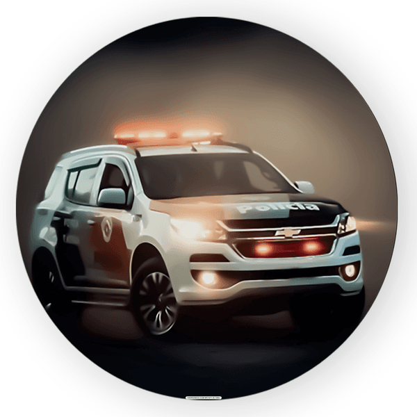 Capa Painel Redondo Polícia Desenho