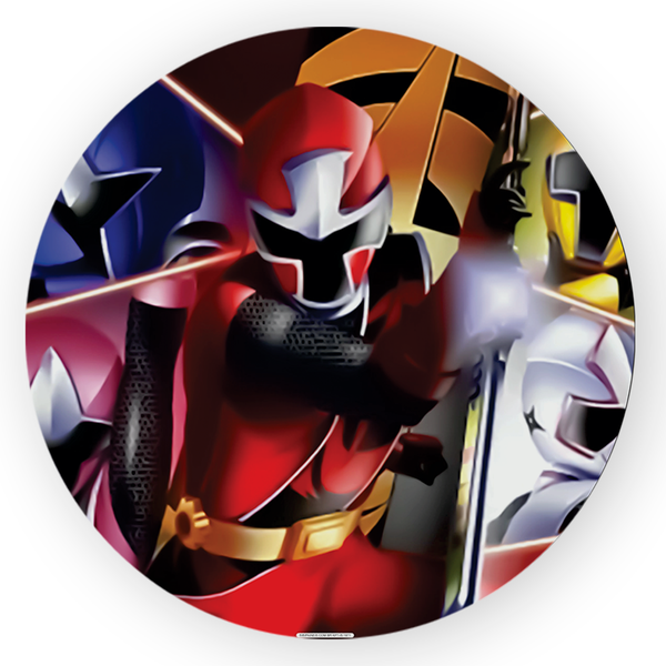 Painel Redondo Decorativo Power Rangers