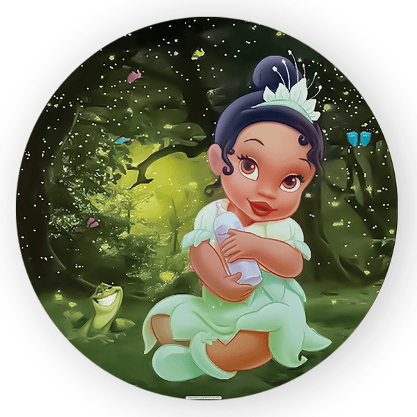 Painel Redondo Decorativo Princesa Tiana