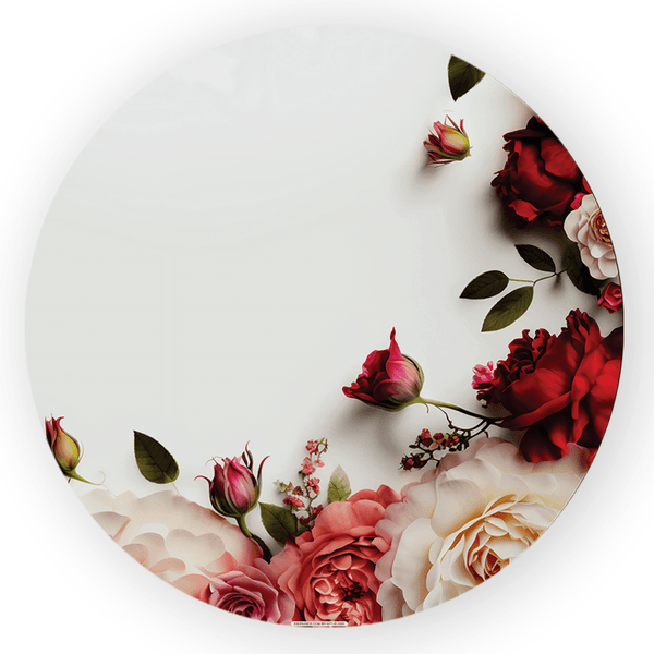 Painel Redondo Decorativo Rosas
