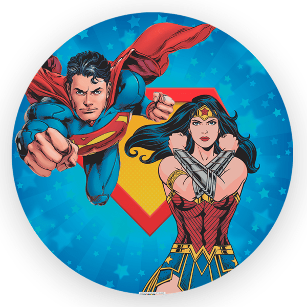Capa Painel Redondo Decorativo Super Man