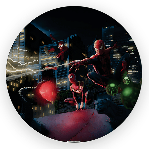 Capa Painel Redondo Decorativo Tema Homem Aranha Festa Infantil