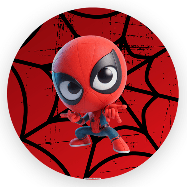 Capa Painel Redonde Decorativo Super Herois Cute