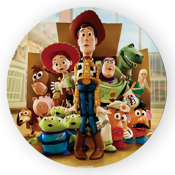 Capa Painel Redondo Decorativo Toy Story 