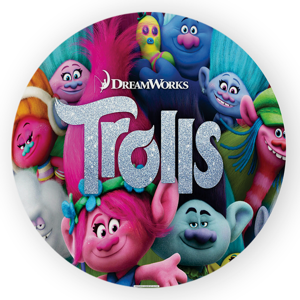 Capa Painel Redondo Decorativo Trolls