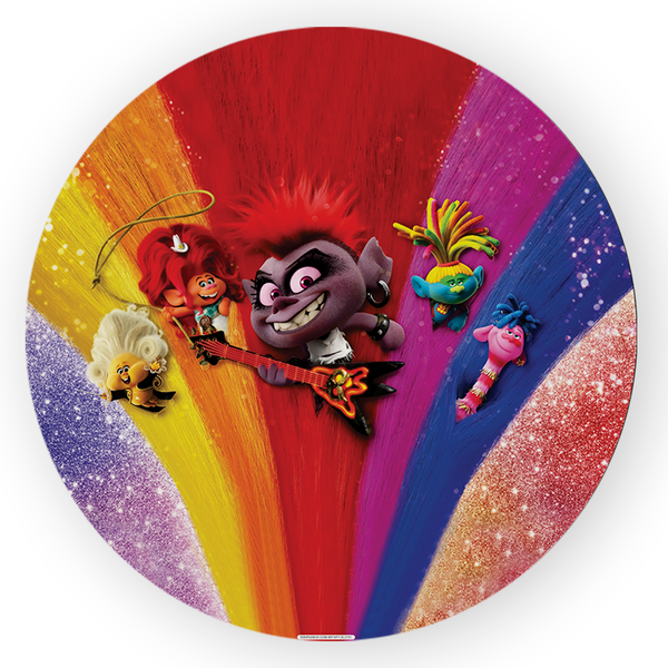 Capa Painel Redondo Decorativo Trolls