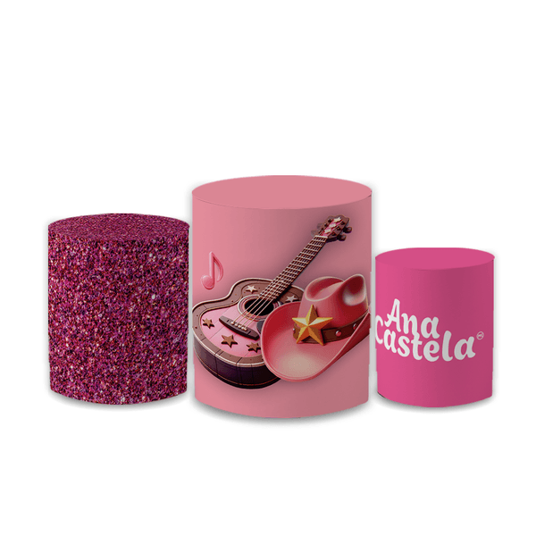 Trio Capas Para Cilindro Decoração de Aniversário Tema Ana Castela Boiadeira
