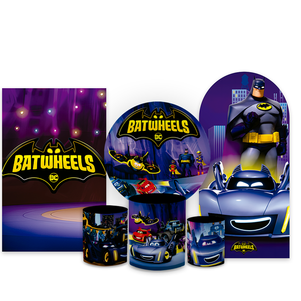 Kit Capa Painel Completo Decoração Festa Infantil Tema Batwheels 