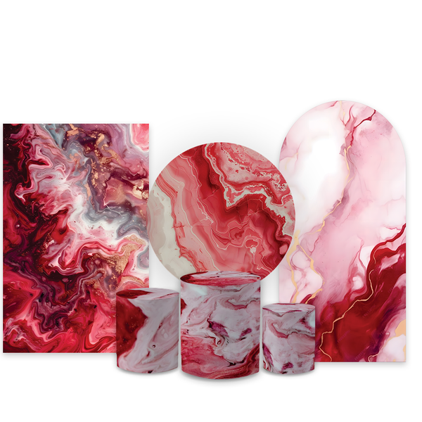 Kit Capa Painel Completo Decoração Festa Marmorizado